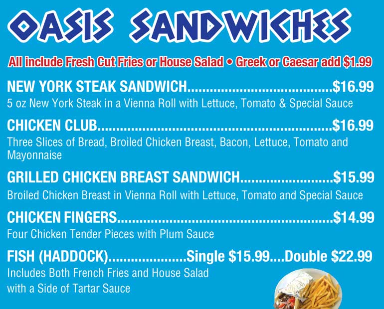 Oasis Sandwiches